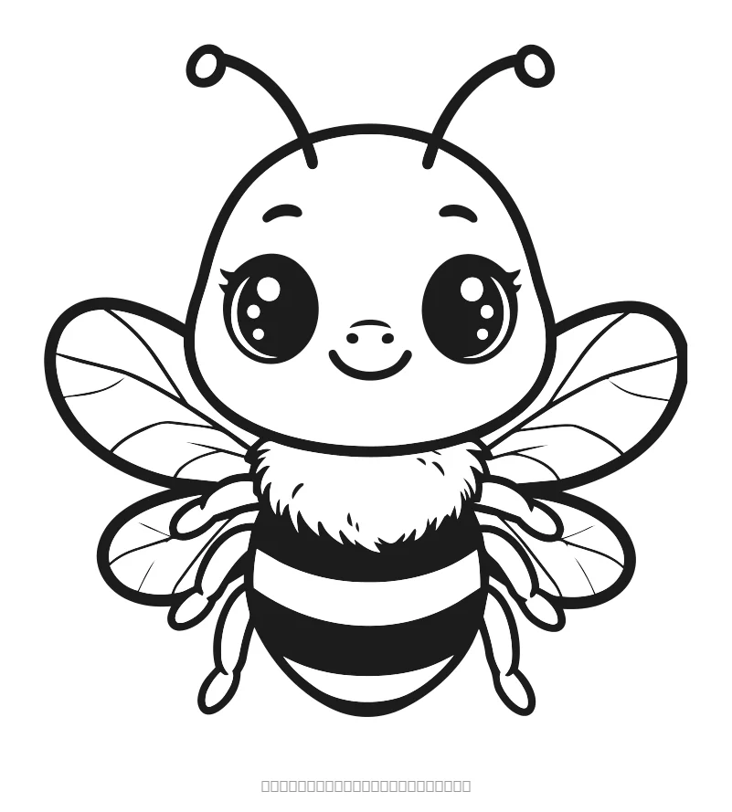 L'abeille — coloriage à imprimer