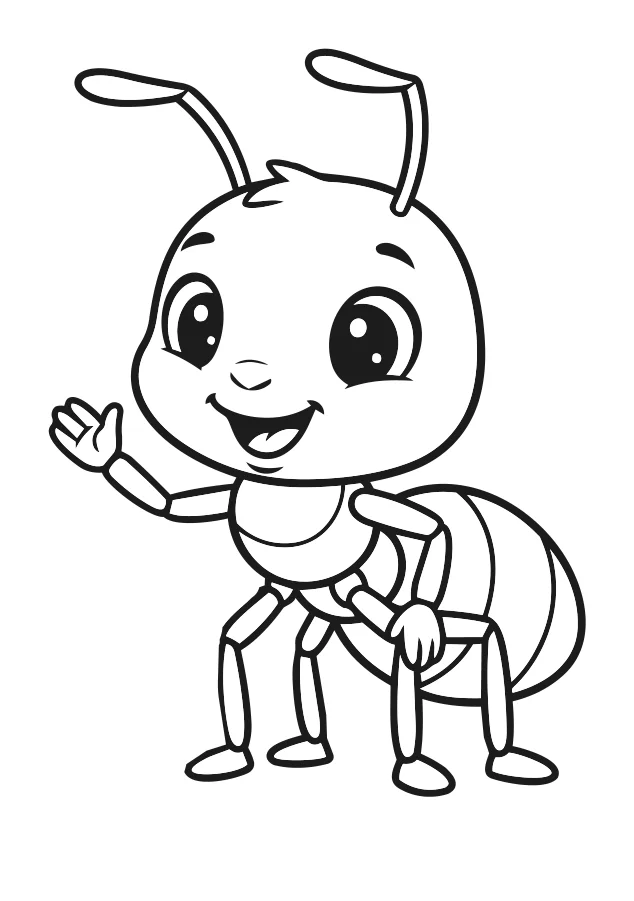 La fourmi — coloriage à imprimer