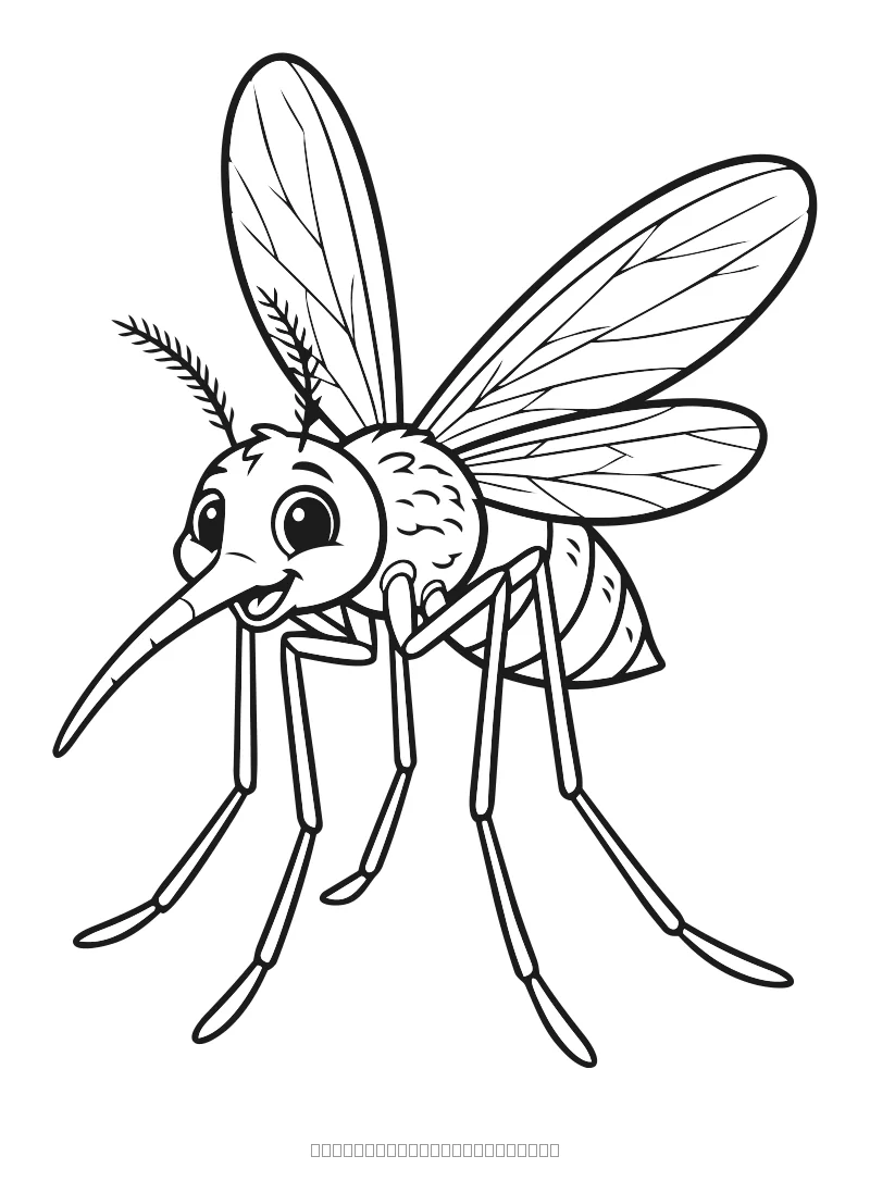 Le moustique — coloriage à imprimer
